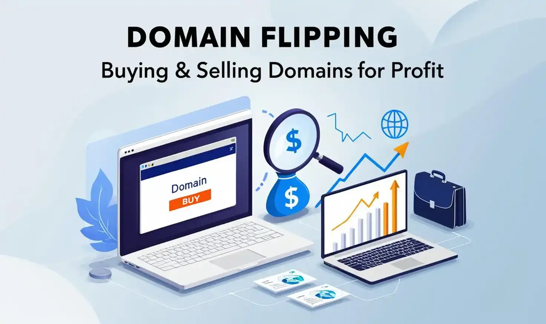 Flip domain names for profit